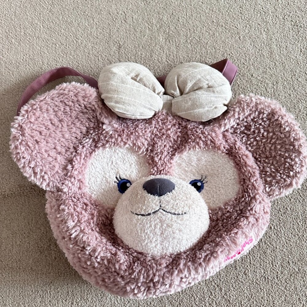 Disney Duffy Bear Face Plush Toy Tote Bag